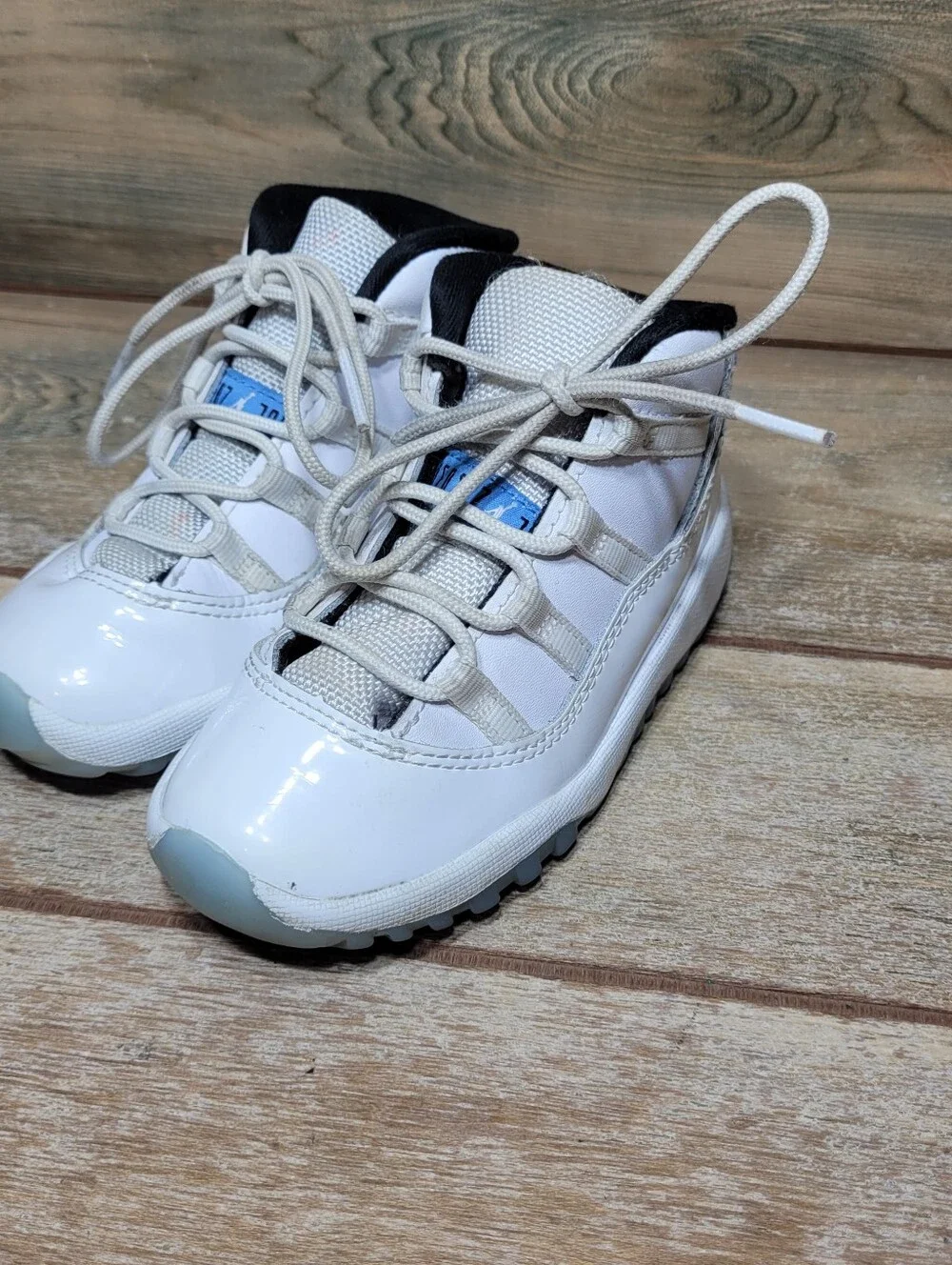 Nike Air Jordan 11 Retro Shoes Toddler Size 9C White Legend Blue Boys 378040-104